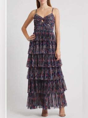 Hutch Gathered Tiered Floral Maxi Dress